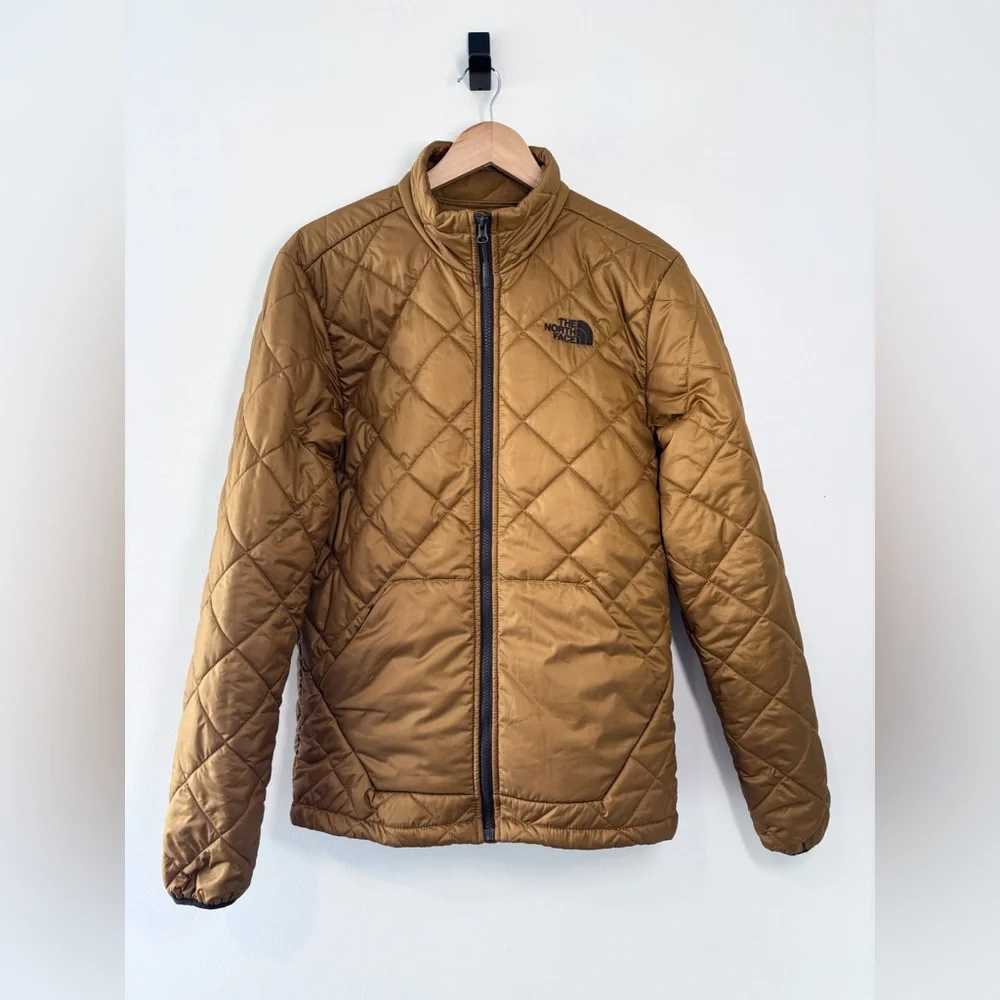 THE NORTH FACE Men’s Cervas Quilted Insulated Jacket – Brown (Size Small)